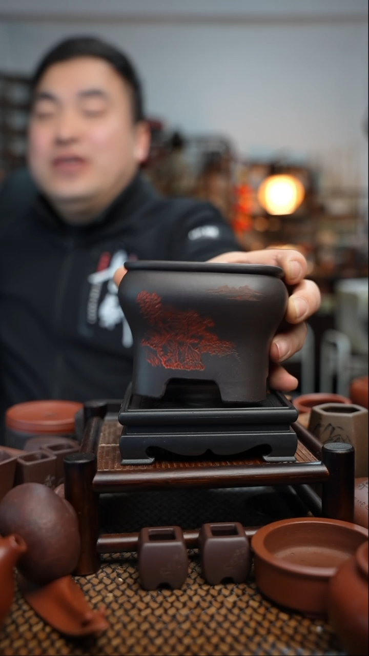 【闪购商品】紫砂花盆長木軒精品紫砂内口8*6