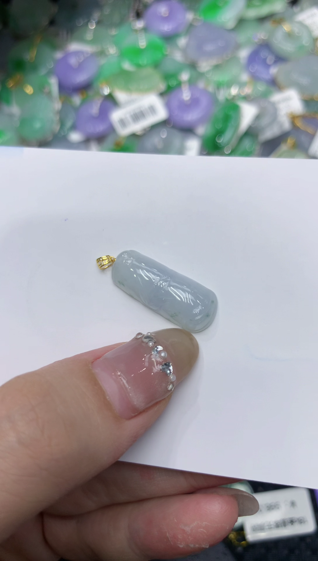 【闪购商品】翡翠颈饰18K金镶嵌222222222