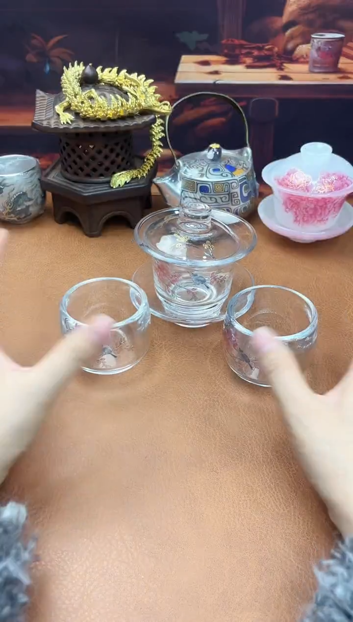 陶瓷茶具摆件旅行套组