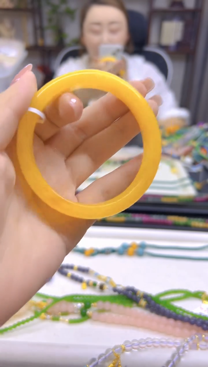 蜜蜡未镶嵌手镯DIY款S450