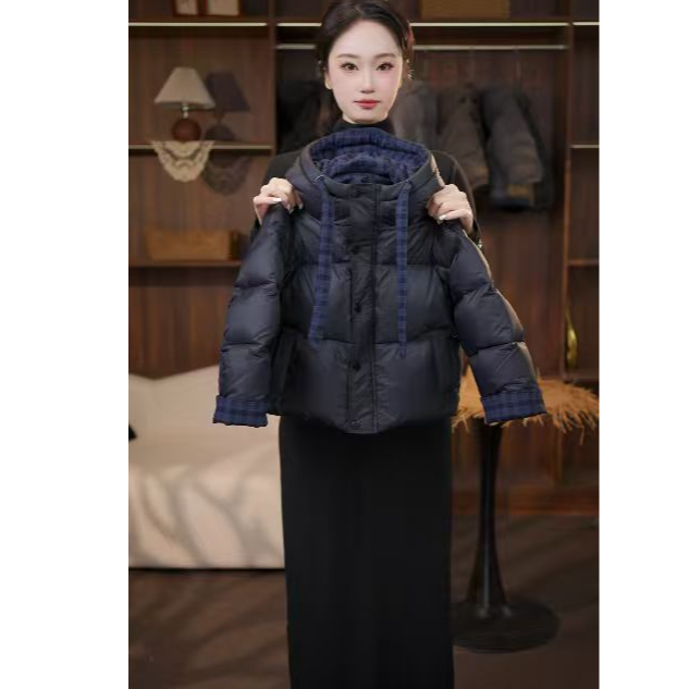 【现货-双倍充绒】儿童冬季新款设计款男女童高级连帽白鸭绒羽绒服f