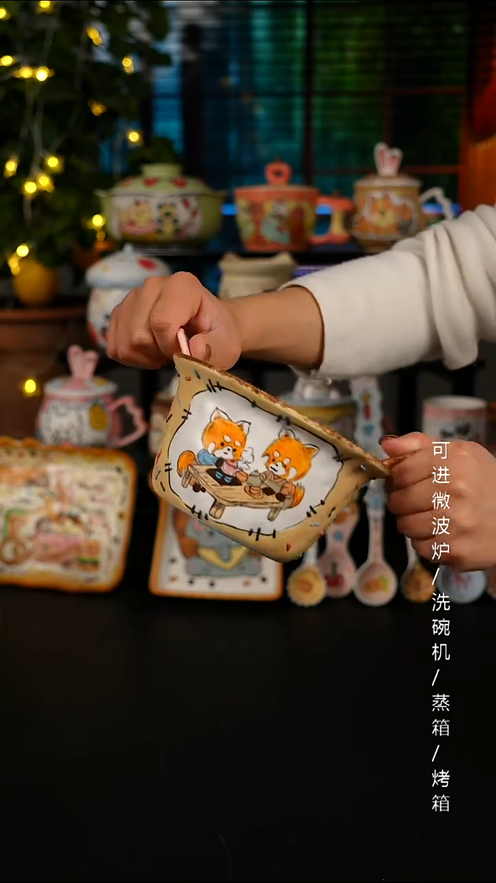 陶瓷无盖款景德镇高温釉下彩纯手绘创意瓷 