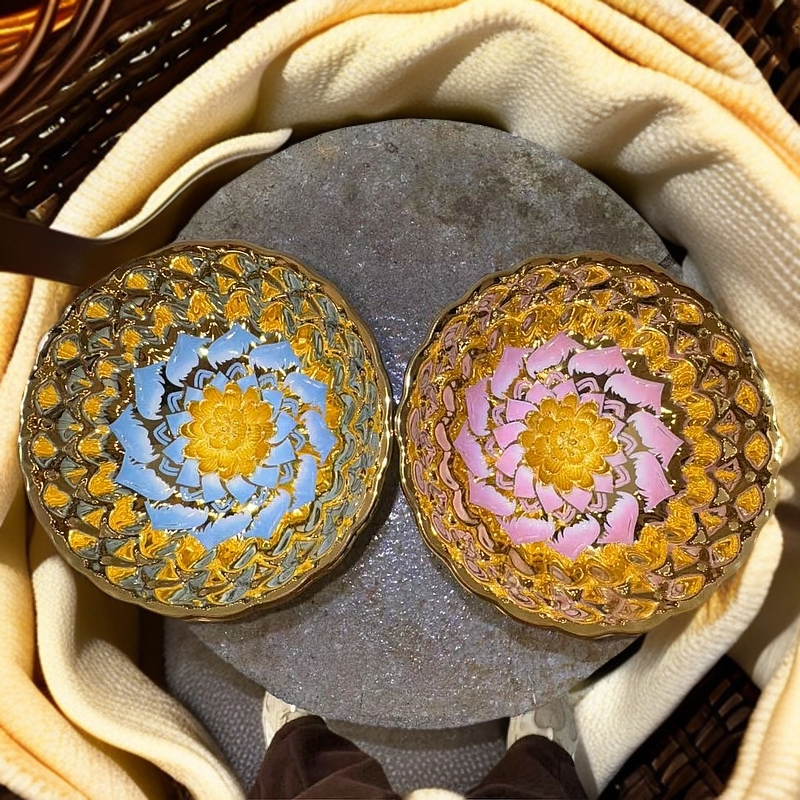 金玉满堂（红粉佳人➕蓝色妖姬）主人对杯手工茶器（无礼盒）