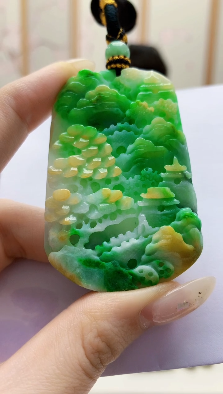 未镶嵌定制翡翠5060jw-毛货挂件31