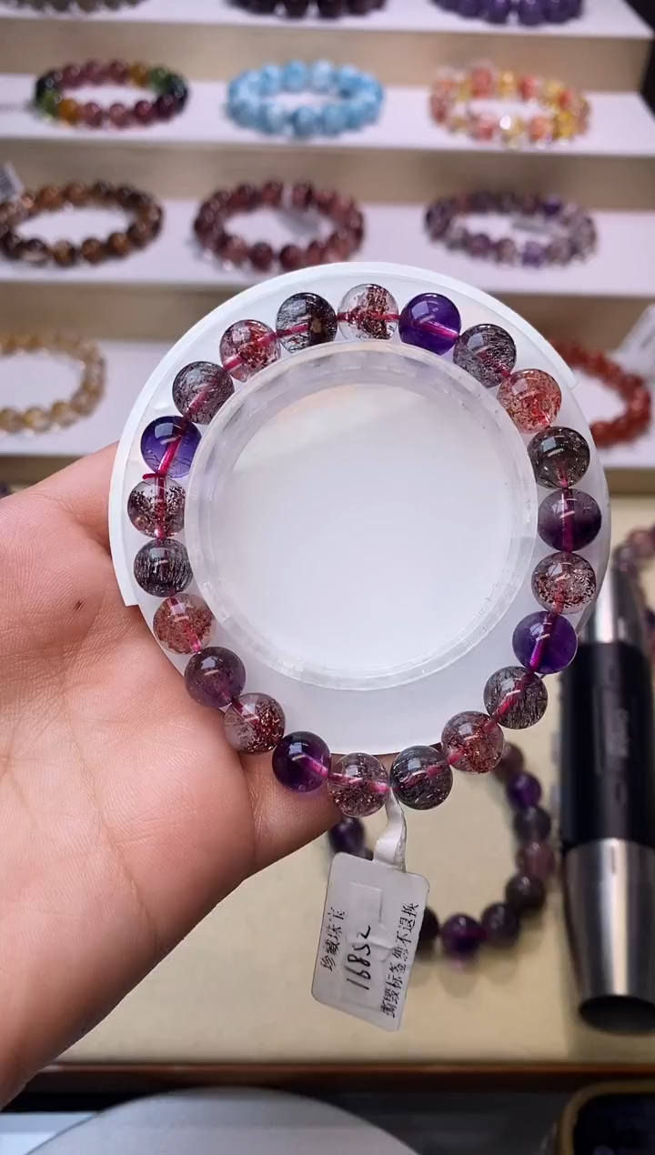 【闪购商品】水晶手链未镶嵌黑加仑超七9m+