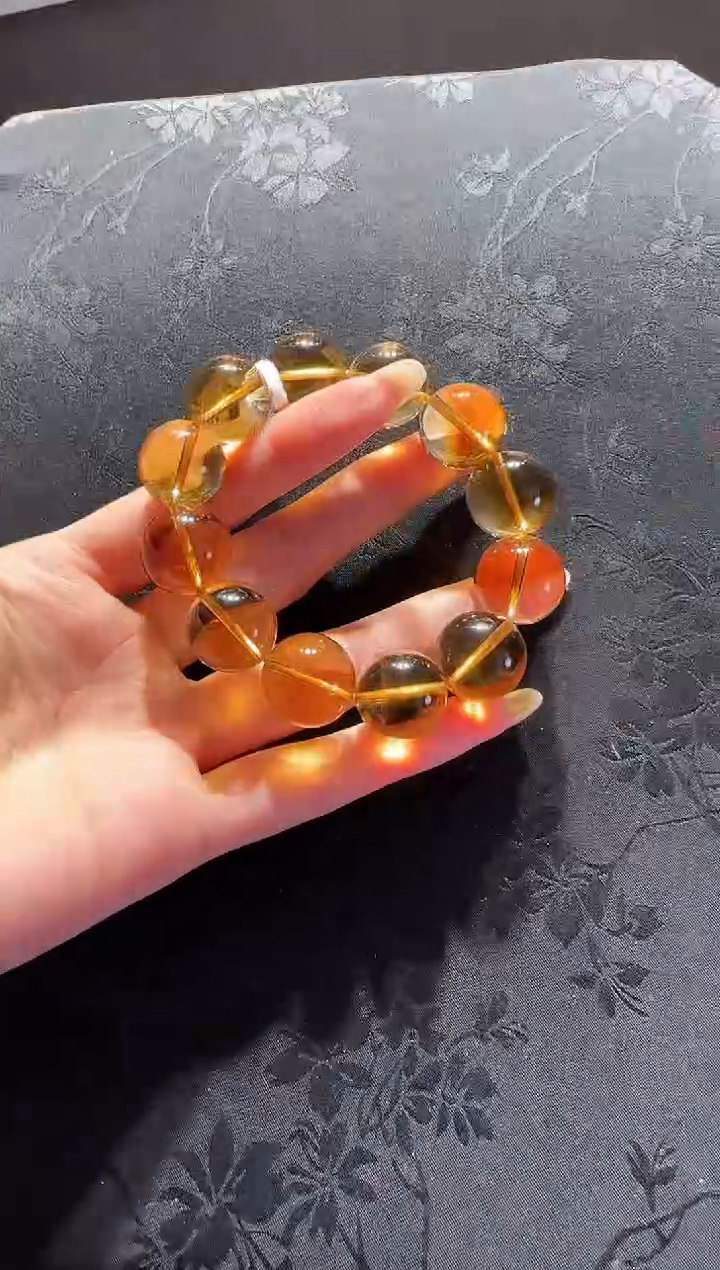 【闪购商品】黄晶手串未镶嵌黄水晶手串