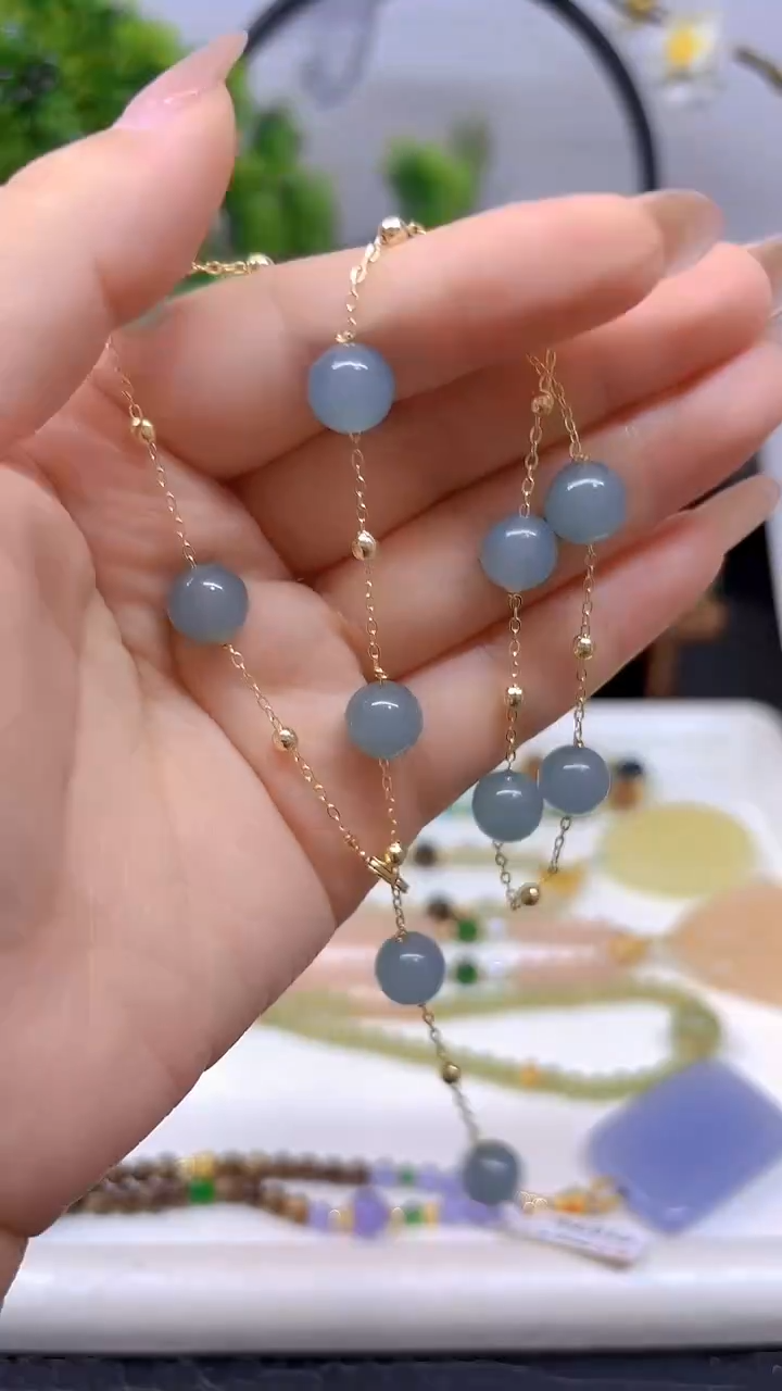 翡翠未镶嵌颈饰X603