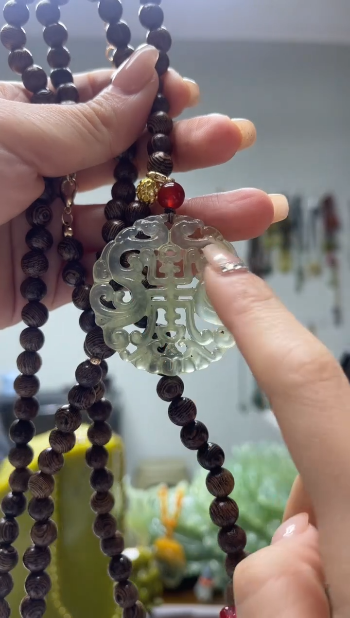 未镶嵌岫玉颈饰多样性发货 拍一发一斜挎