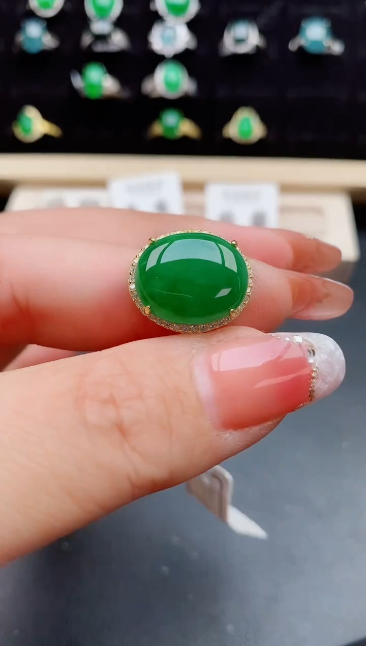 【闪购商品】翡翠戒指银S925镶嵌312312