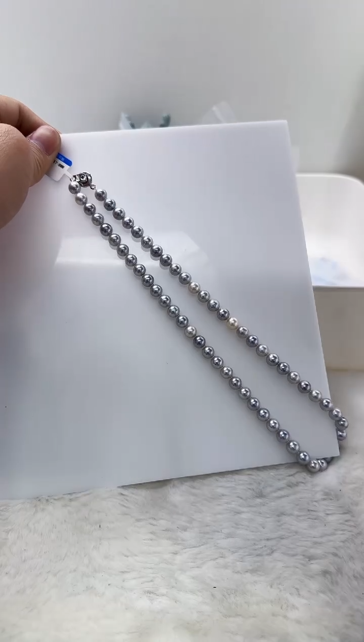 【闪购商品】海水珍珠DA未镶嵌t857 灰珠串7