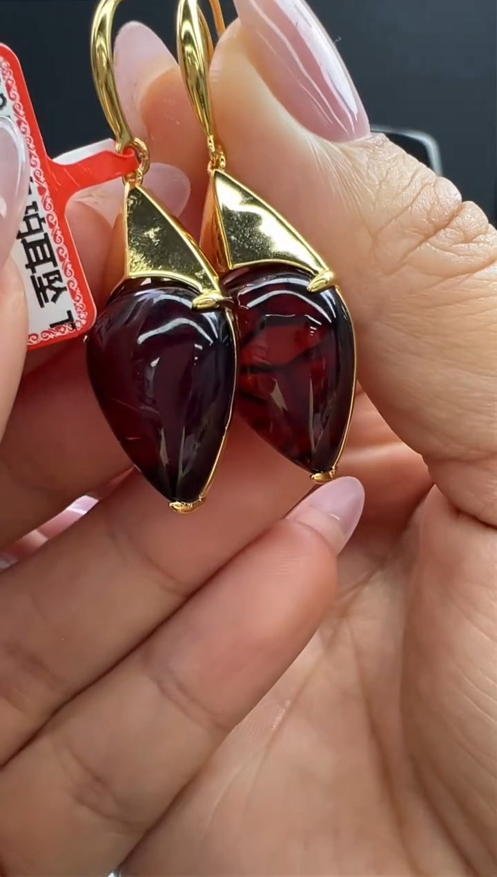 【闪购商品】琥珀耳饰未镶嵌624秒拍号