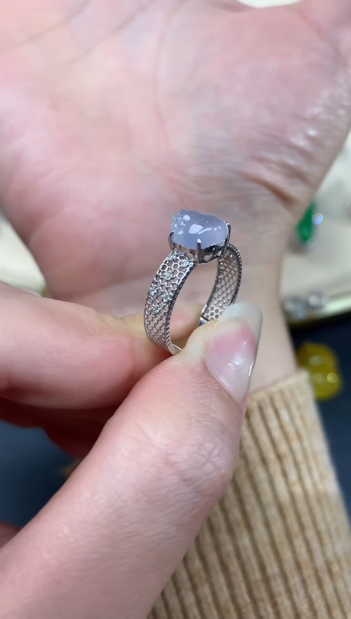 【闪购商品】翡翠戒指18K金镶嵌A126|4980