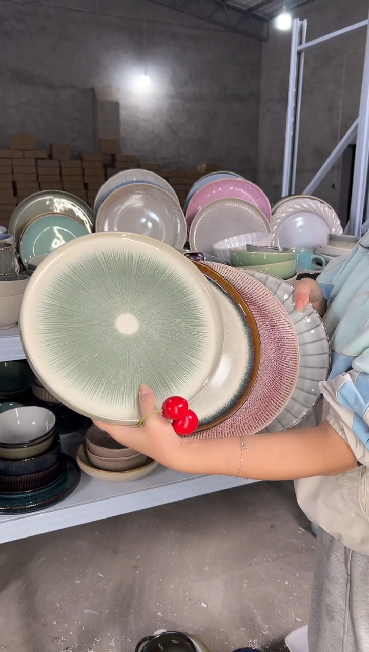 陶瓷外贸尾货瑕疵满20包邮X4大盘10.5英寸27厘米左右