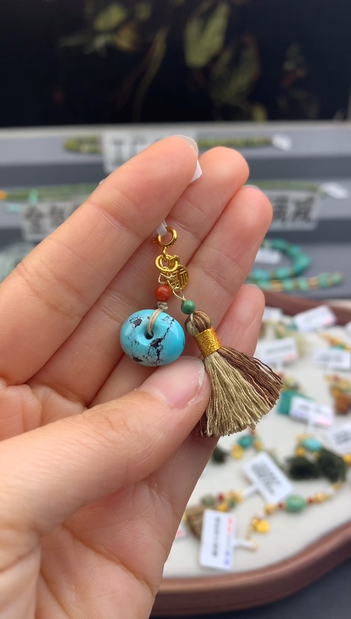 未镶嵌绿松石挂件茜.A182