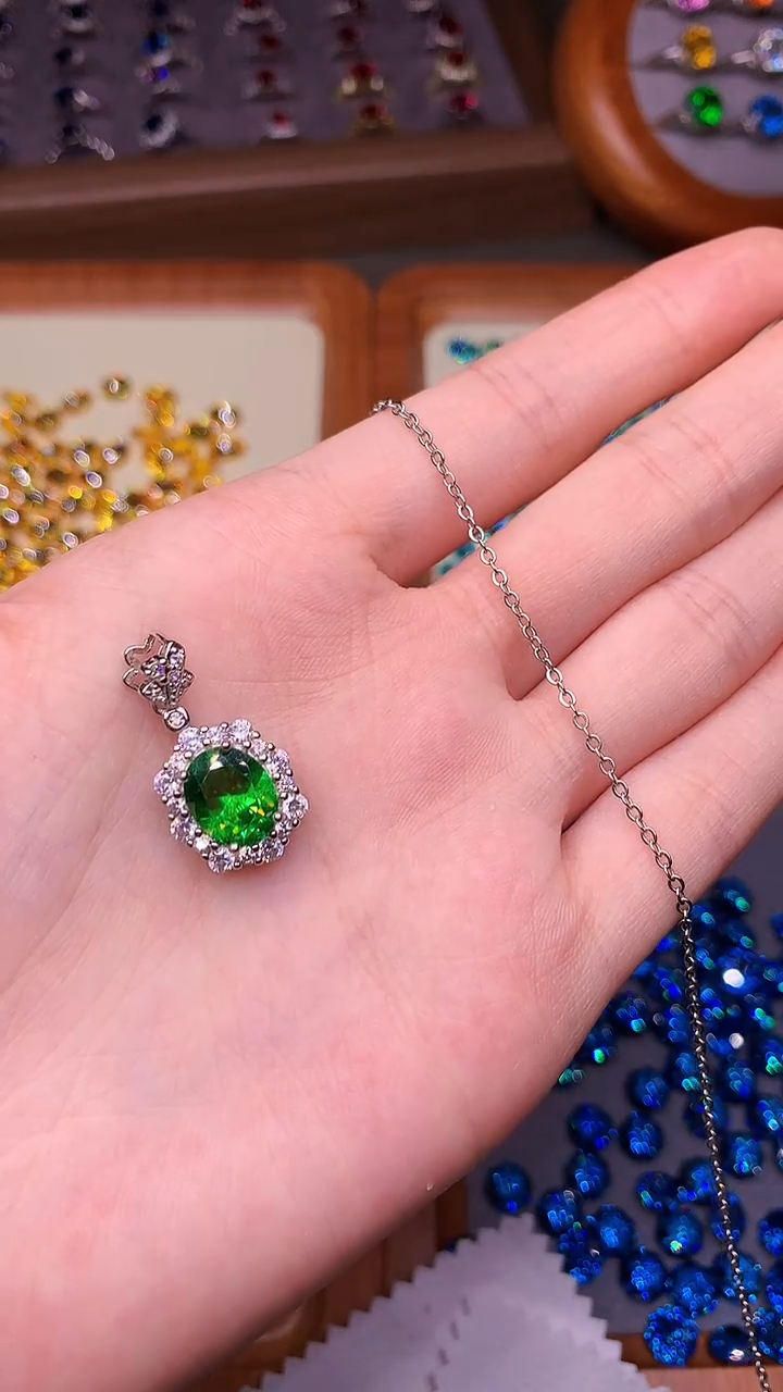 石榴石（沙弗莱）戒指银S925镶嵌......