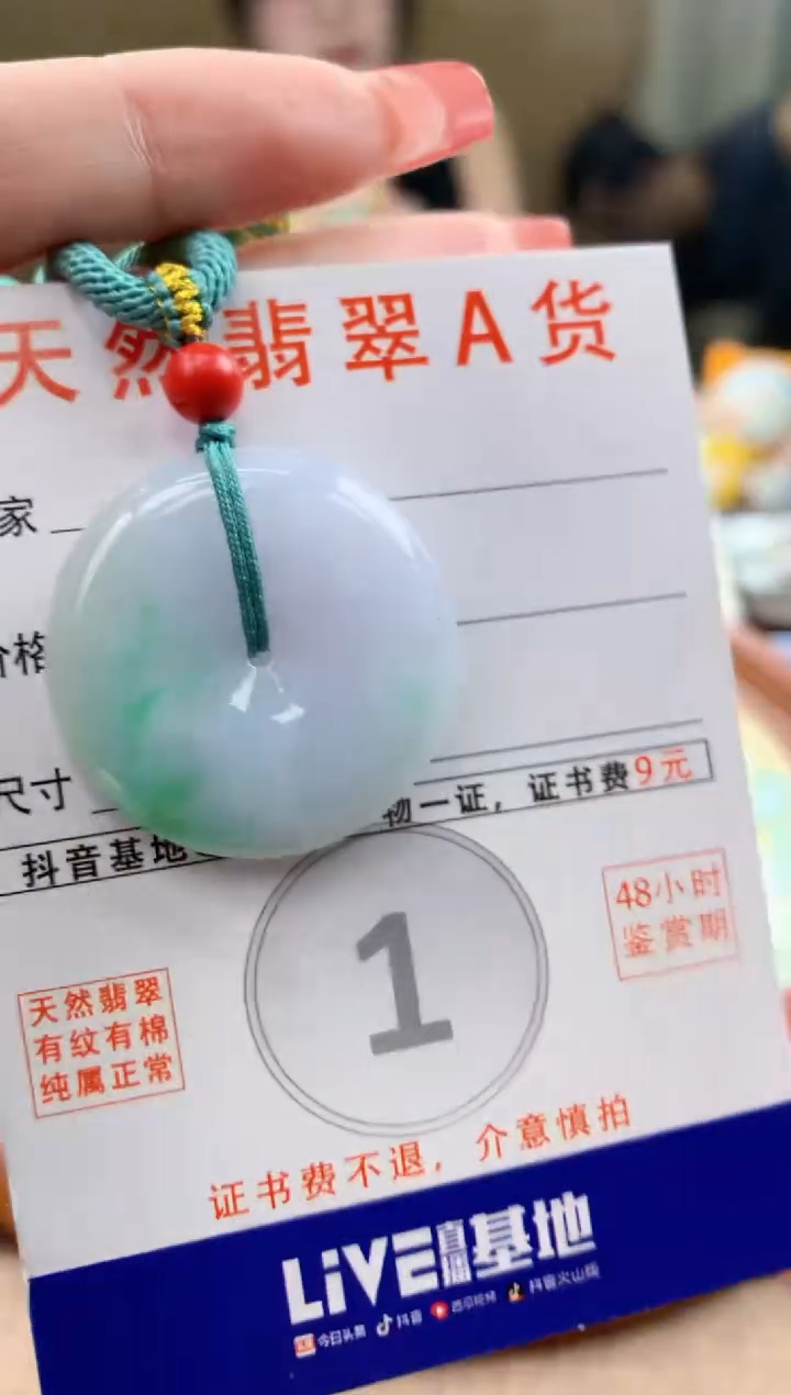 颈饰未镶嵌翡翠天然A货翡翠挂件