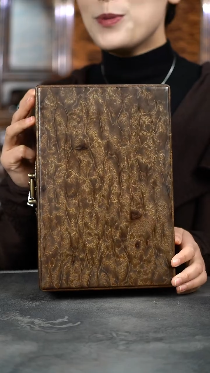 【闪购商品】金丝楠木艺大龙胆精工一木一器收纳盒16