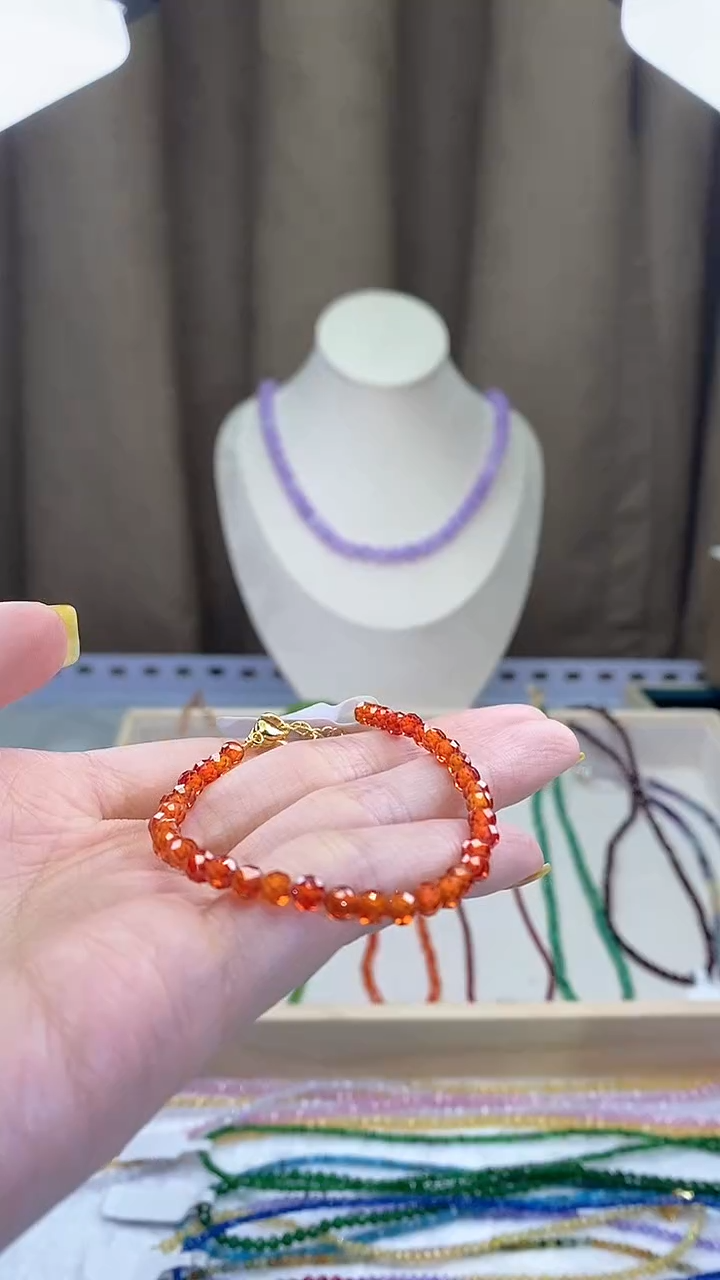 【闪购商品】石榴石（芬达石）手链14K金镶嵌诗宁甄选珠宝SYZB90