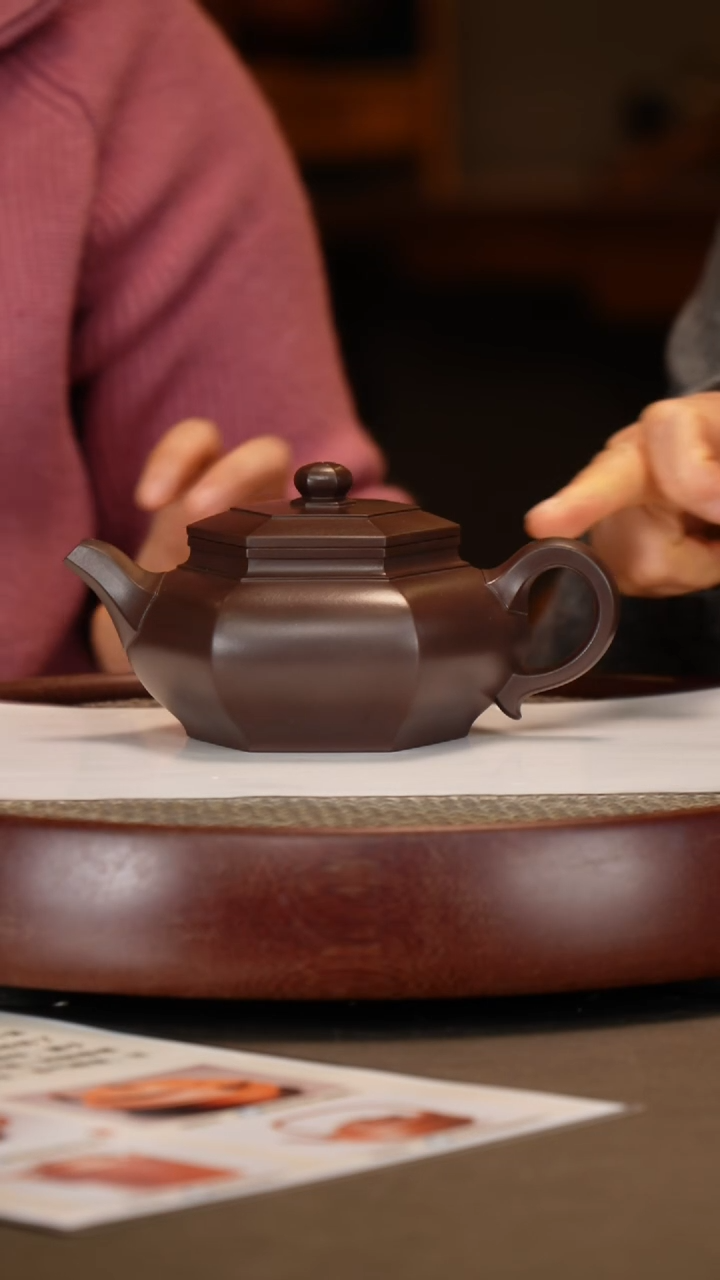 【闪购商品】紫砂茶壶【薛锋】紫泥大彬六方  350CC