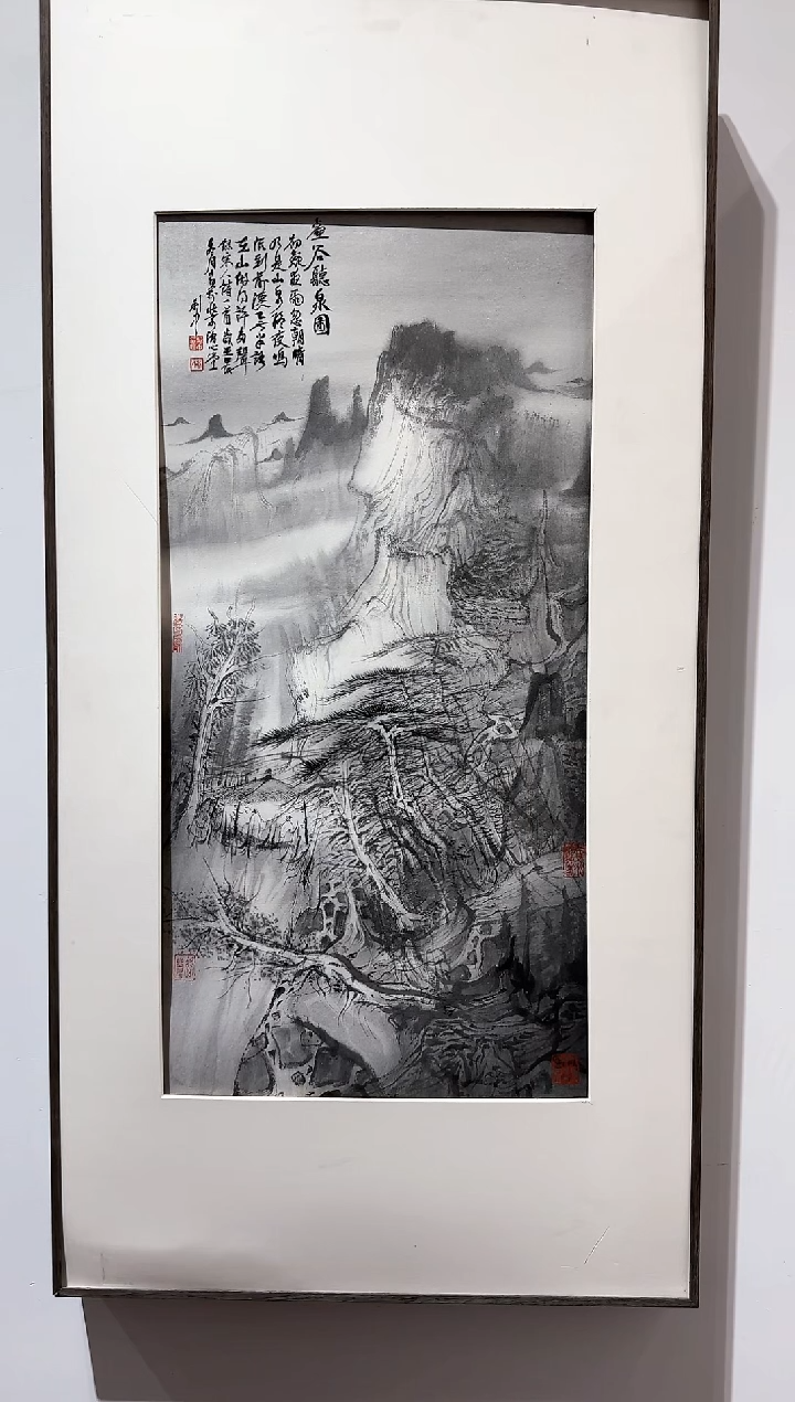 【闪购商品】国画炳山艺术-唐利中山水2平尺（带框）
