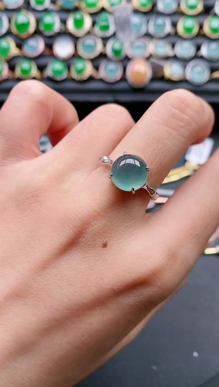 【闪购商品】翡翠戒指银S925镶嵌11111111