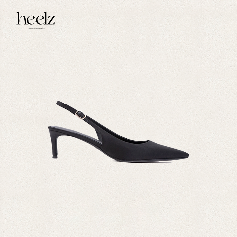 heelz设计师手工鞋履 ｜缎面Sling back尖头鞋6公分