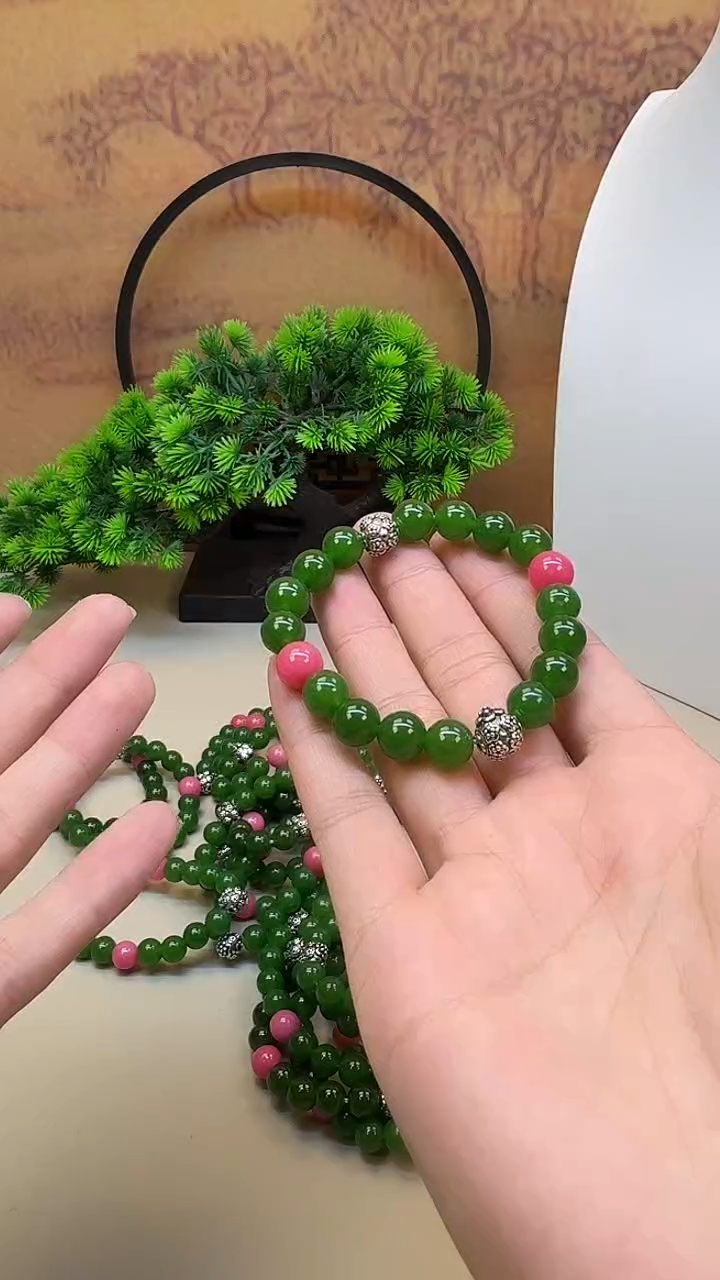 颈饰银S925镶嵌和田玉A48 