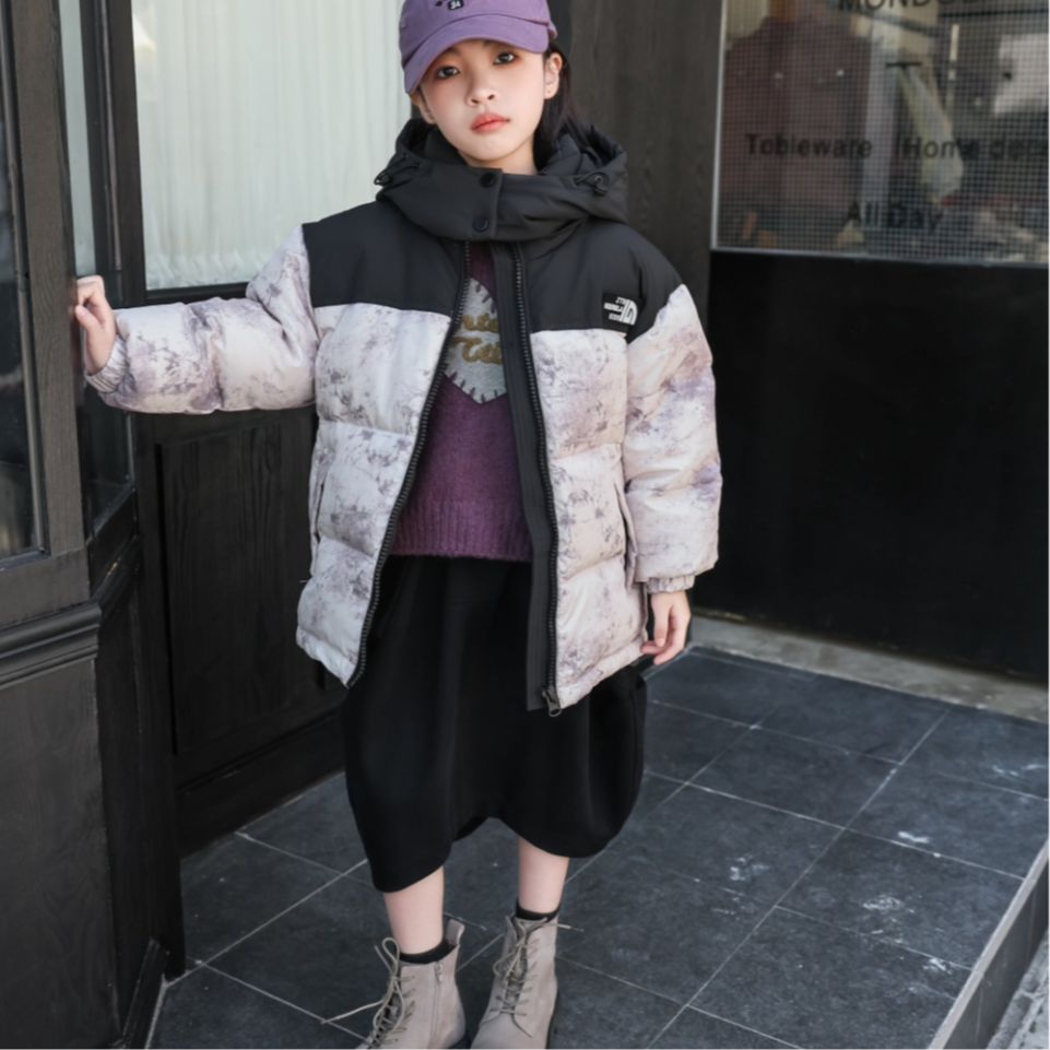 【现货】史努比羽绒服2025中大童宝宝冬季新款爆款扎染新工艺005