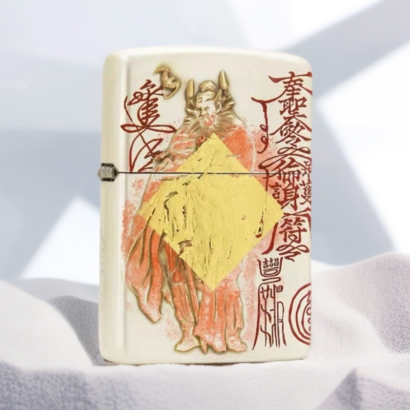 ZIPPO正版芝宝煤油打火机纯银套壳重甲浮雕鬼王钟馗DYH1X1