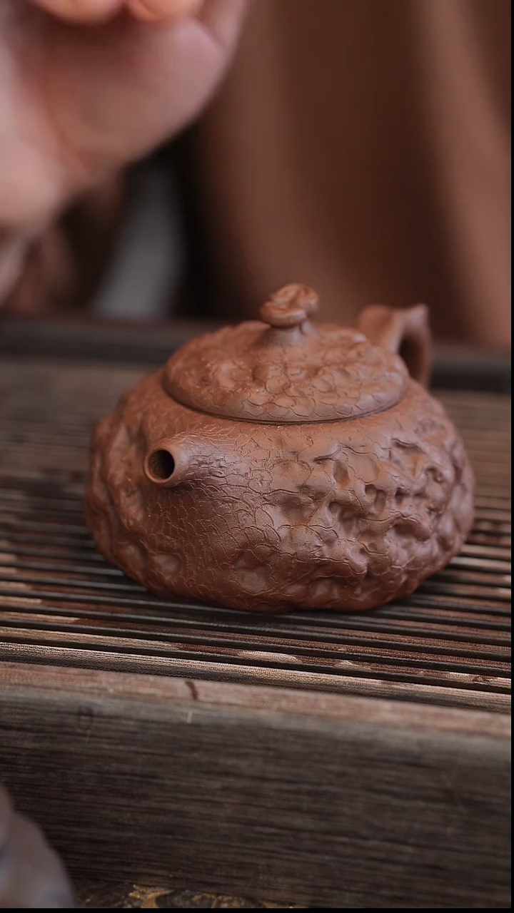 茶壶紫砂供春 变色龙 270cc