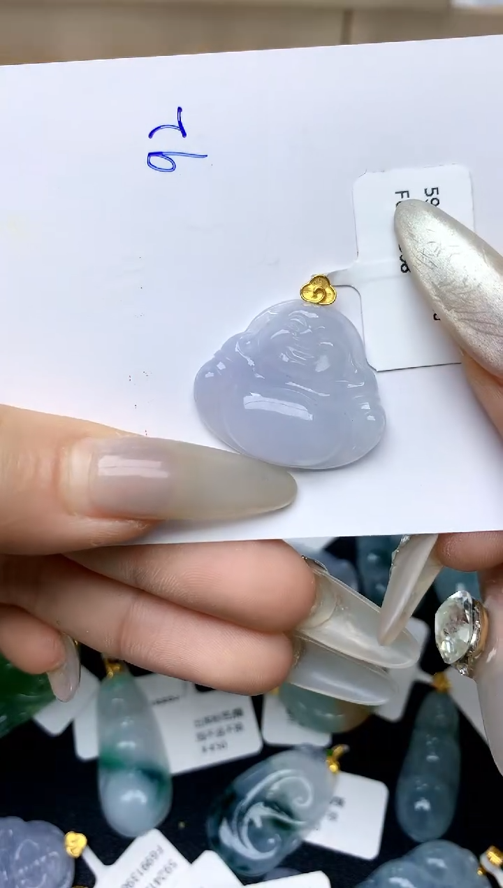 【闪购商品】翡翠颈饰18K金镶嵌天然A货翡翠