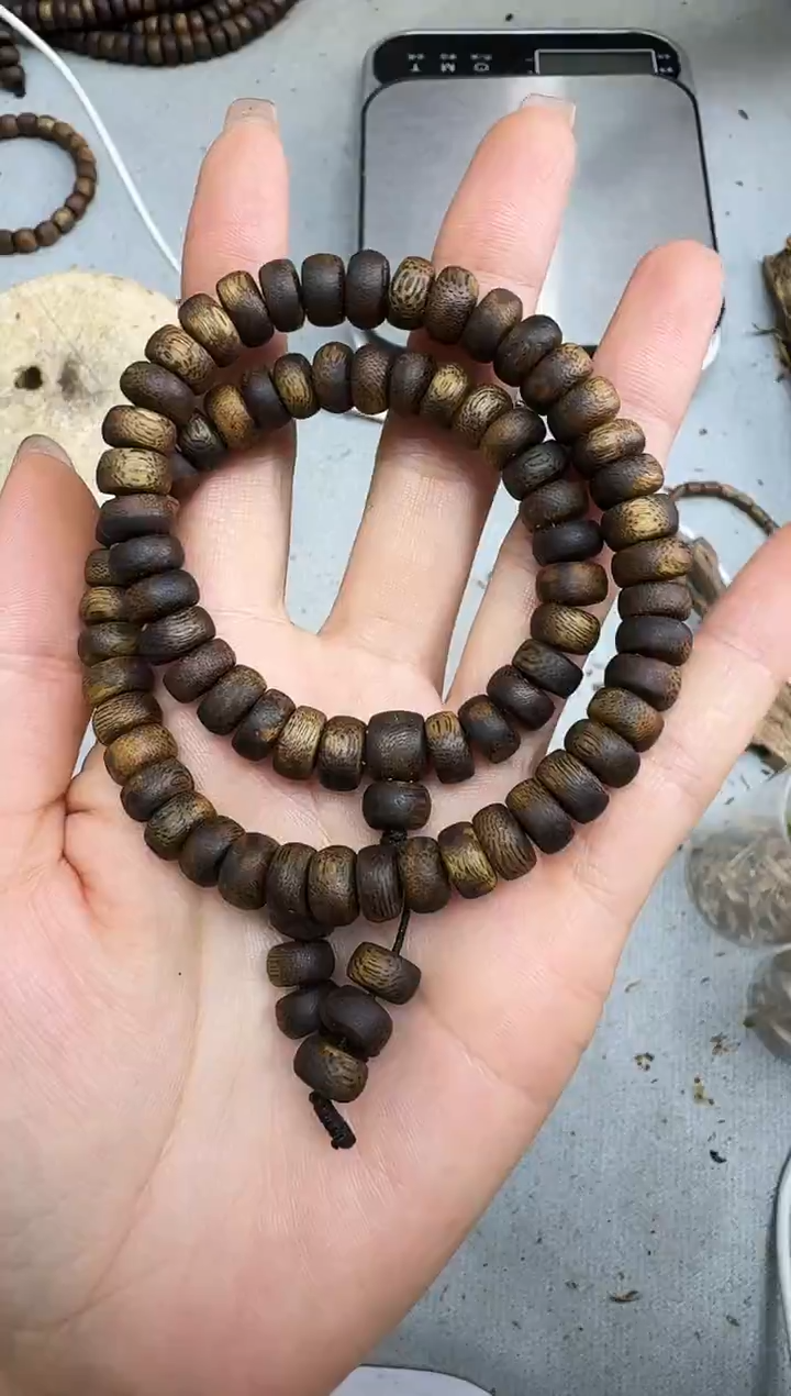 沉香手串0917张勺子算盘珠双圈多样性发一