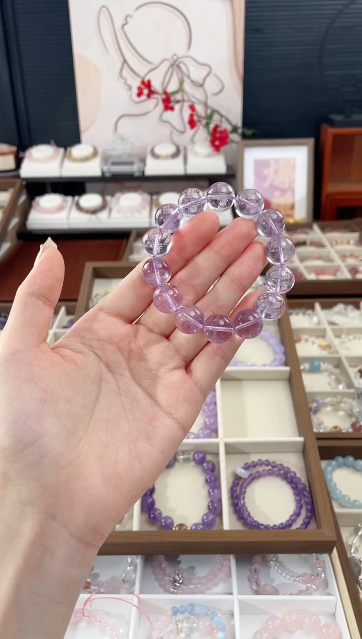 【闪购商品】水晶手链未镶嵌天然水晶单圈双圈素圈设计款气质