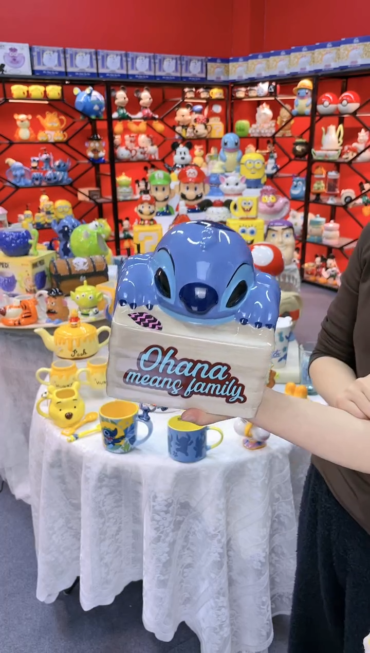 【闪购商品】.@@史迪奇陶瓷饼干罐