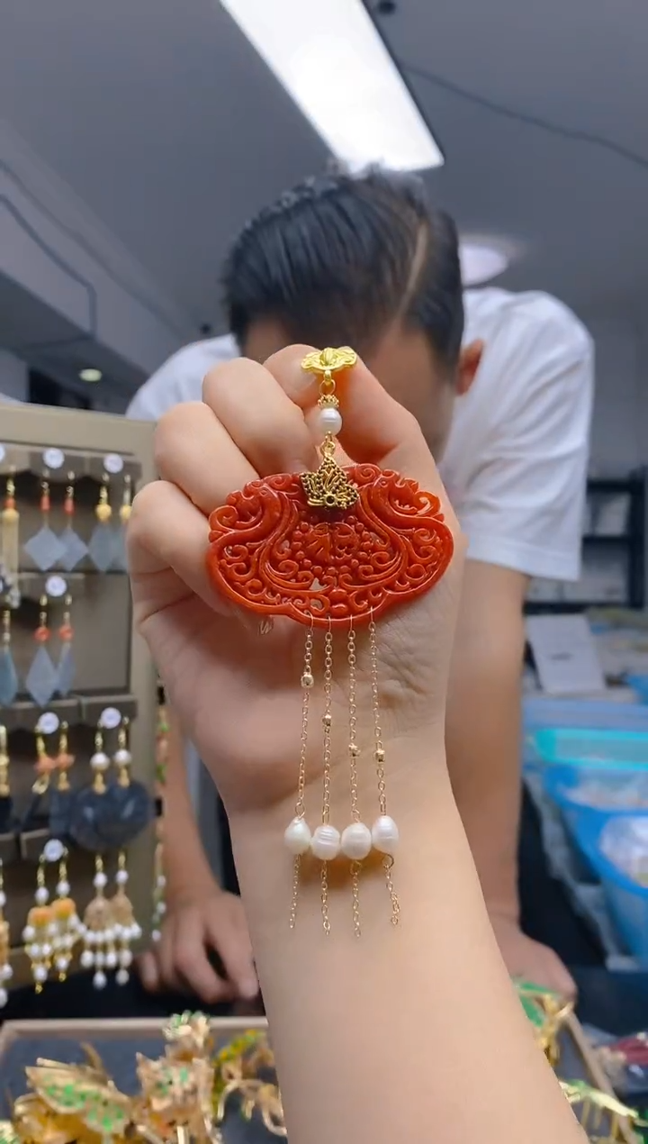 【闪购商品】翡翠耳饰合金103翡翠压襟