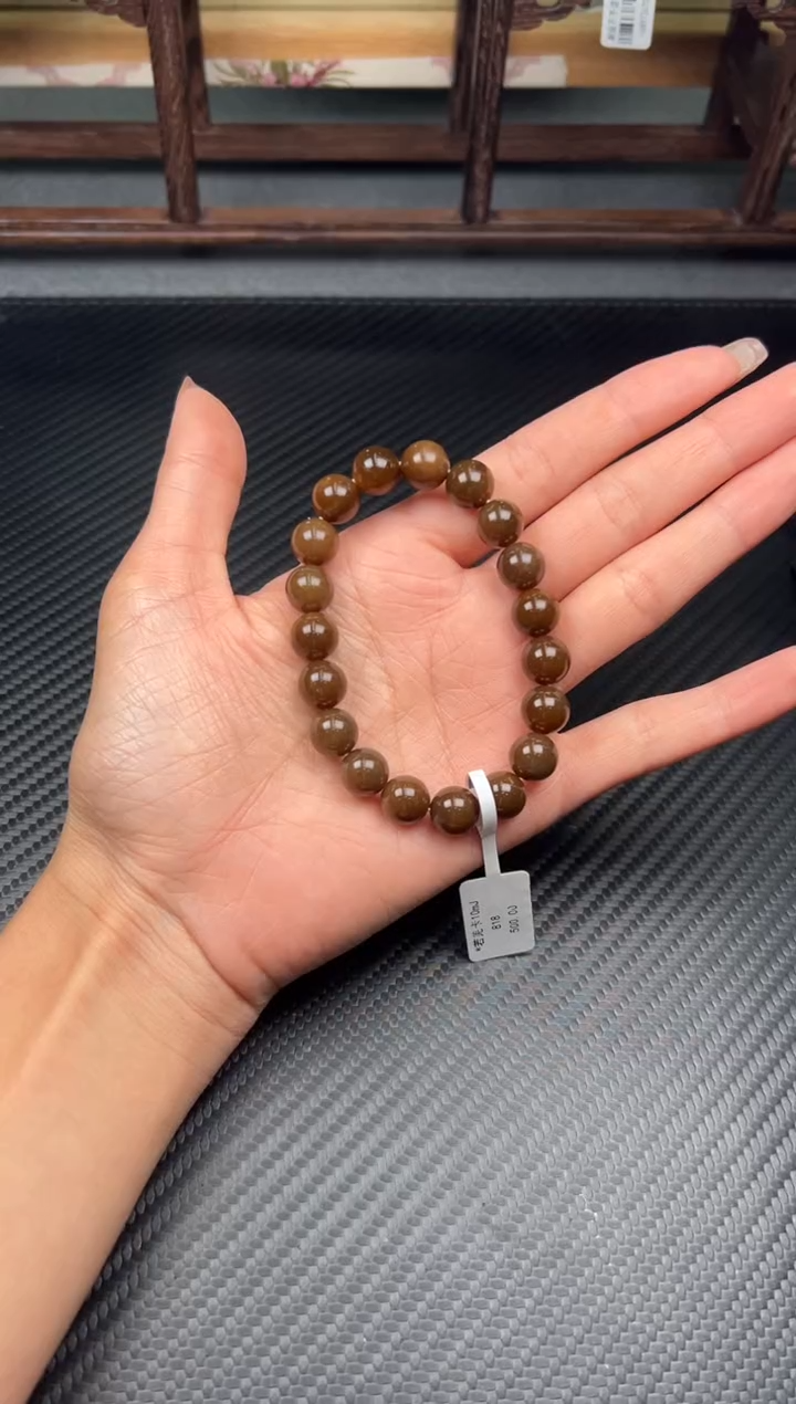 未镶嵌手串和田玉若羌微色差卡10mJ