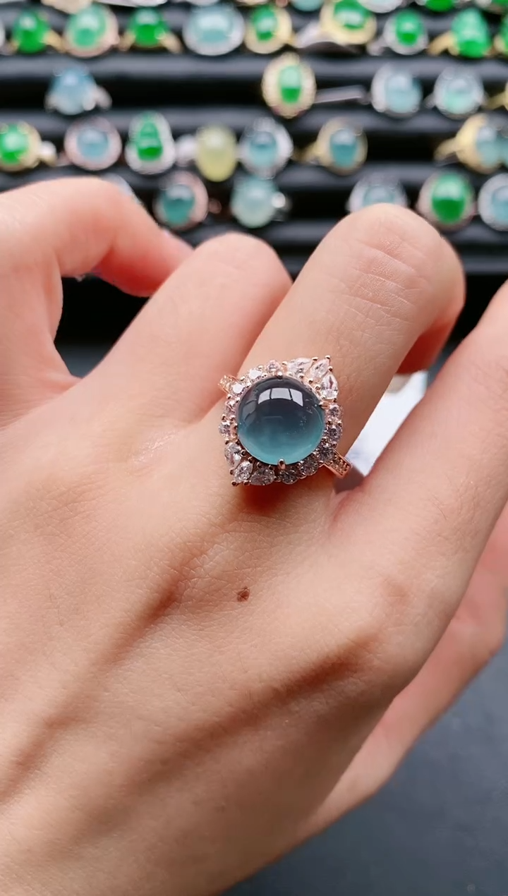 【闪购商品】翡翠戒指银S925镶嵌1111111