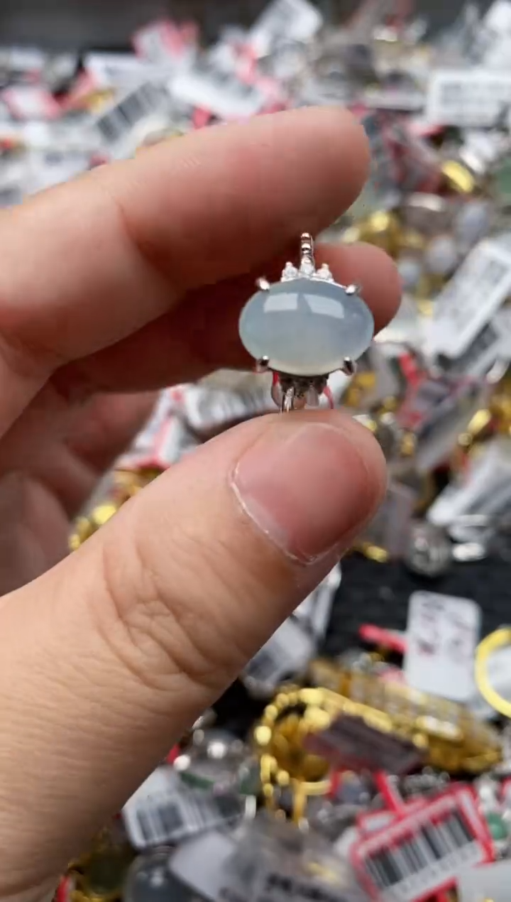 【闪购商品】翡翠戒指银S925镶嵌4444--1