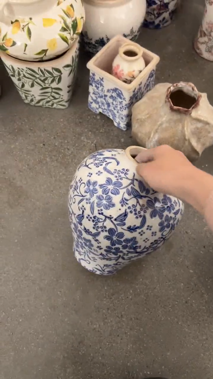 【闪购商品】陶瓷花盆高23cm内口5.5cm