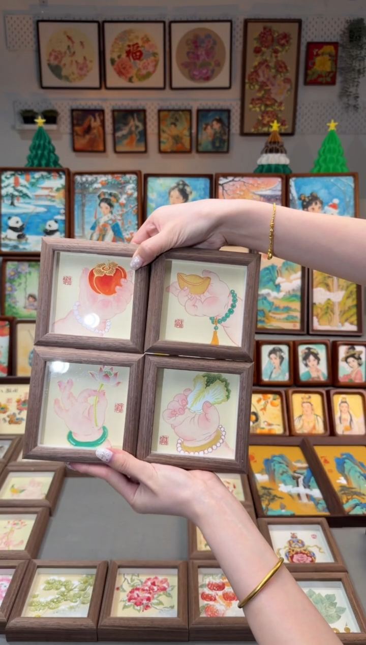 国画四幅小手 手绘国画12