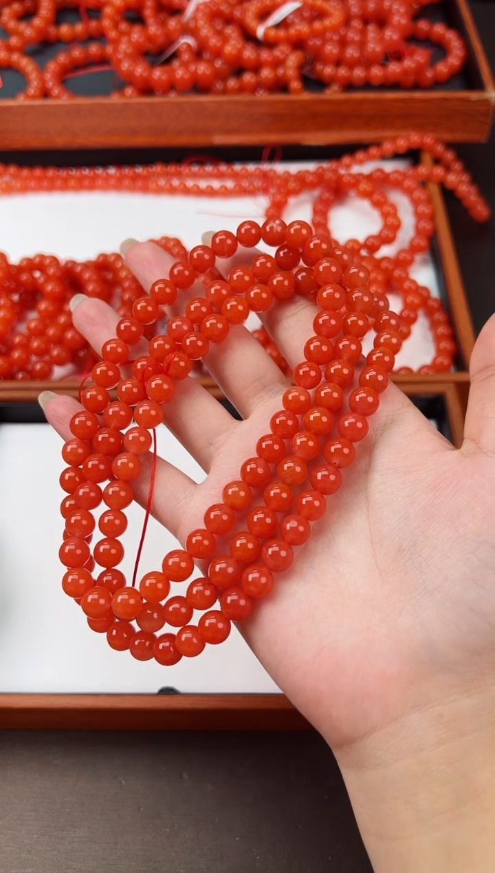 【闪购商品】南红玛瑙亮光长串卡8+未镶嵌保山杨柳滴水洞高品