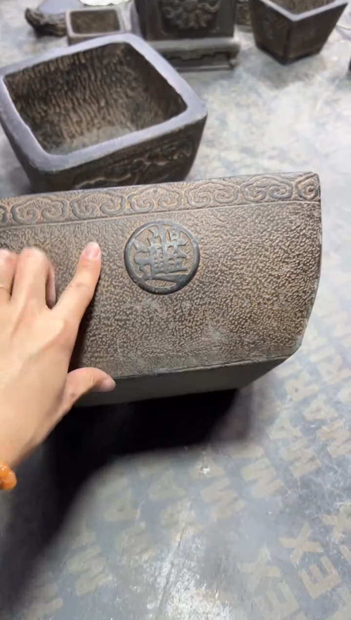 陶土【火山泥】祥云大斗盆