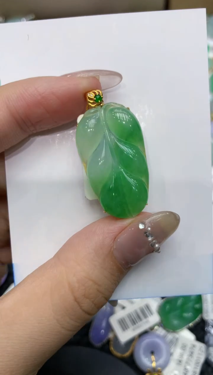 【闪购商品】翡翠颈饰18K金镶嵌222222222