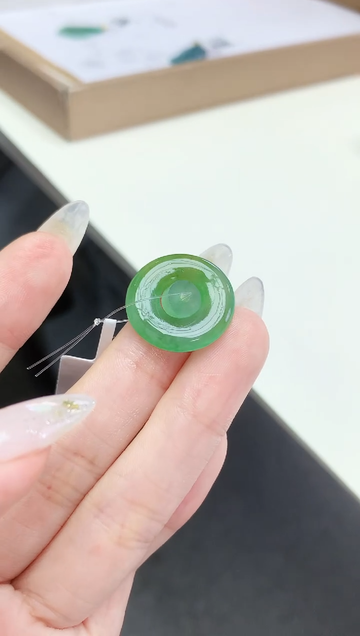 定制翡翠未镶嵌001ee-毛货子母扣49赠金扣