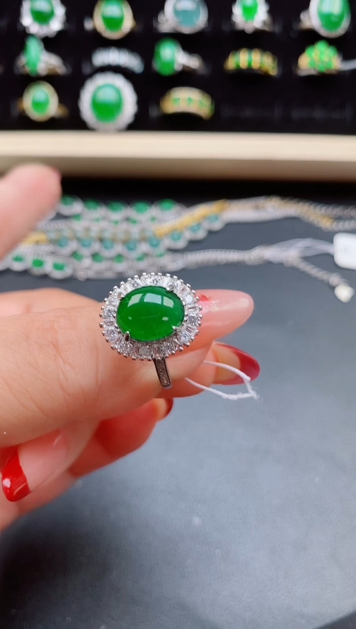 【闪购商品】翡翠戒指银S925镶嵌321321