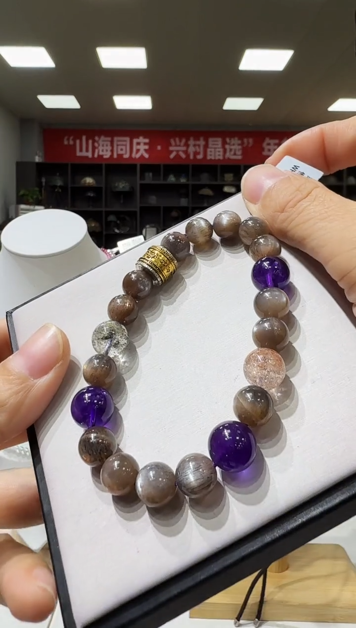 未镶嵌手链长石优0392 约10mm