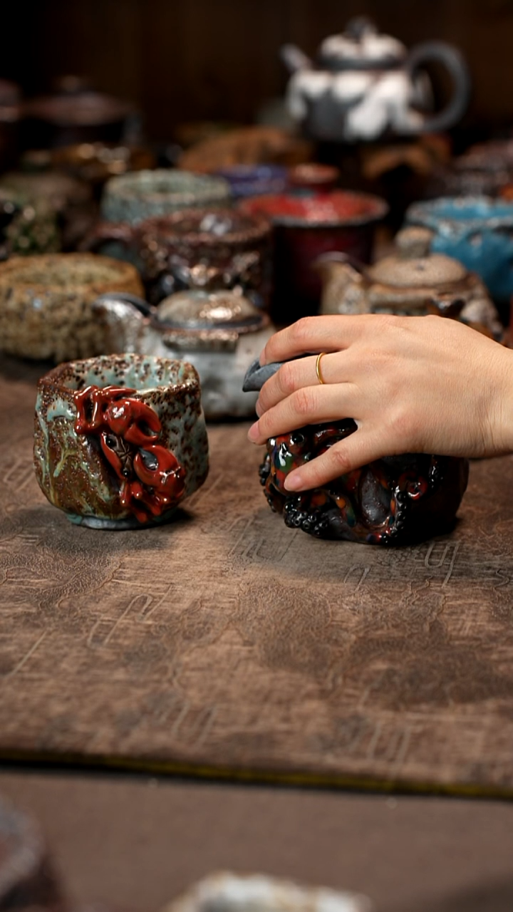 ॐ**?景德镇柴烧志野杯