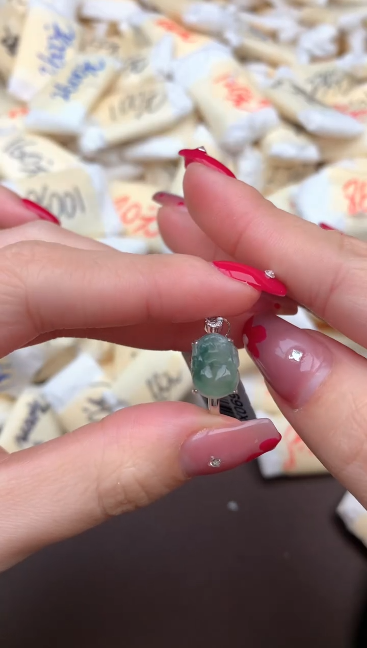 【闪购商品】翡翠挂件银S925镶嵌一