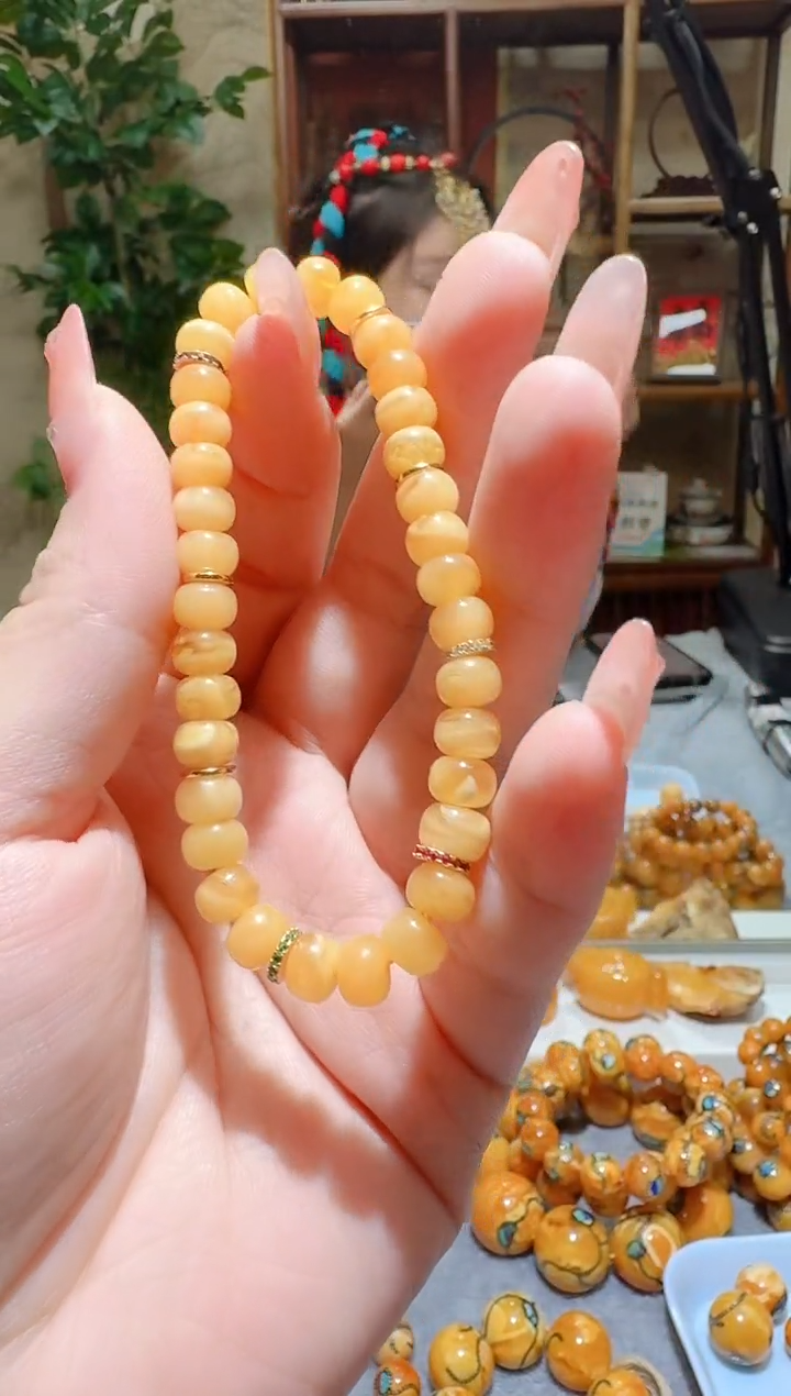 蜜蜡颈饰未镶嵌9051天然蜜蜡珠宝奇石全都保真