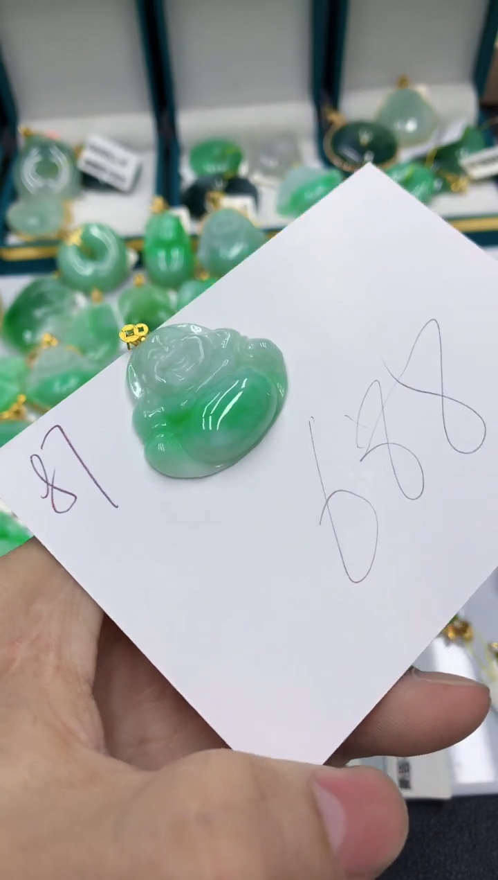 【闪购商品】翡翠颈饰18K金镶嵌号链接